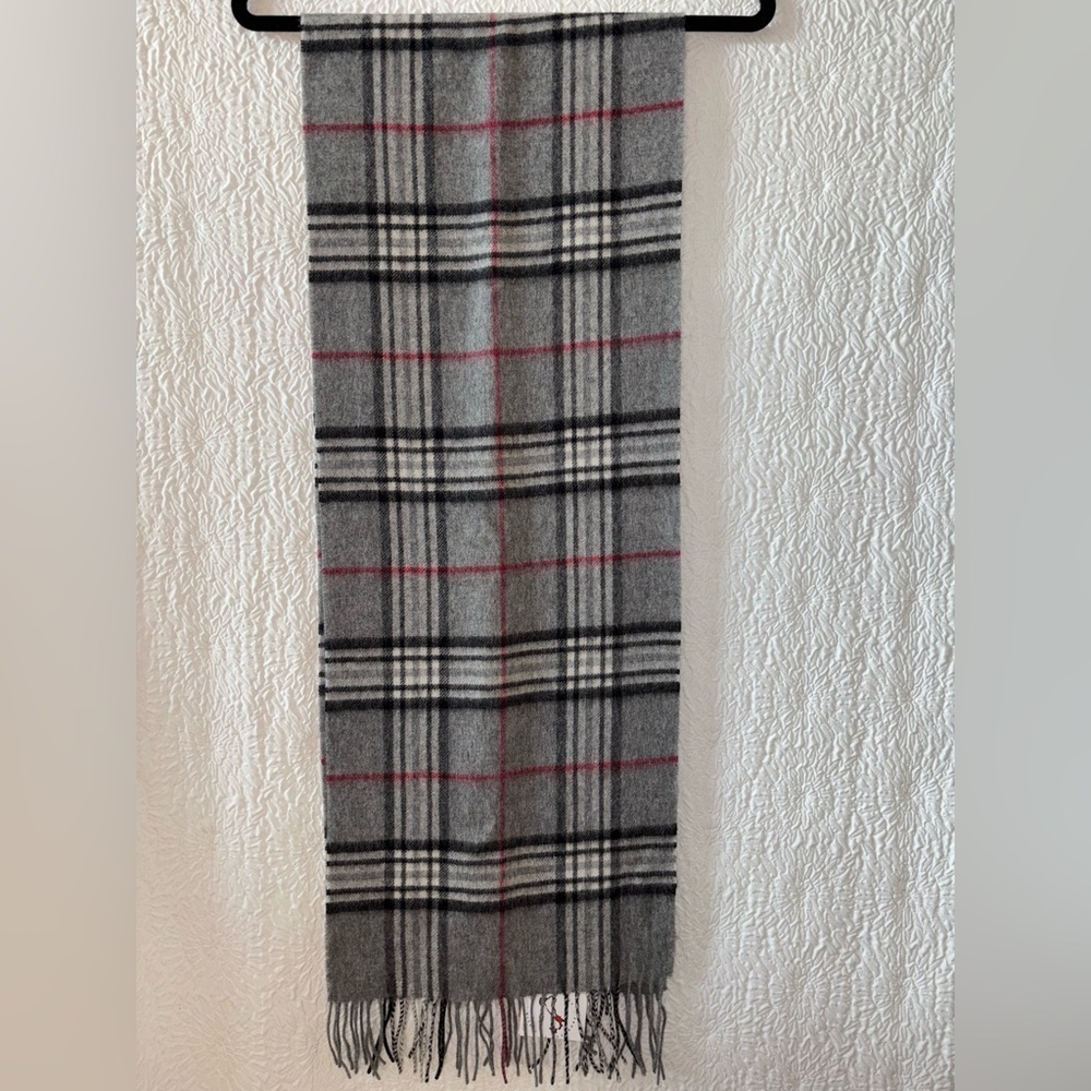 Via Condotti Virgin Wool Plaid Scarf